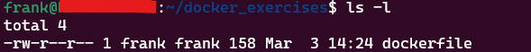 ls -l output showing file permissions, owner, and group